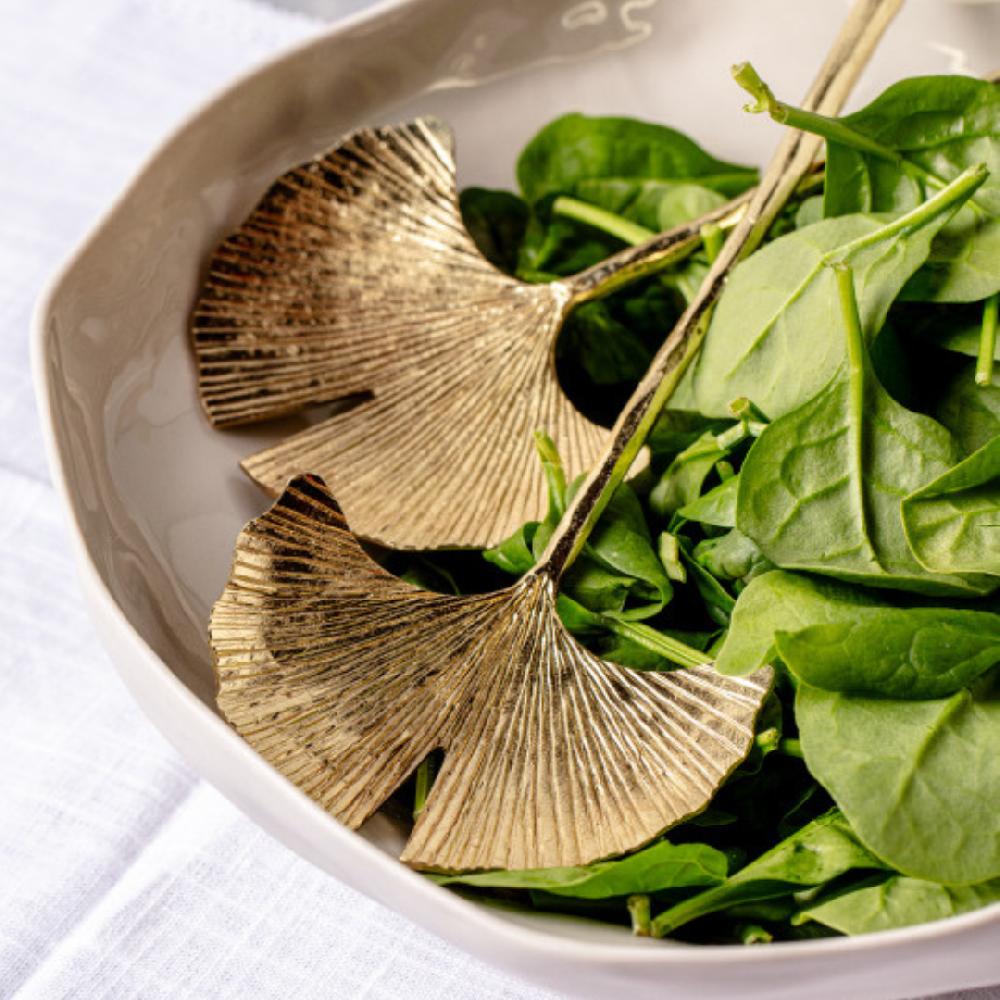 Be Home Gingko Gold Salad Servers