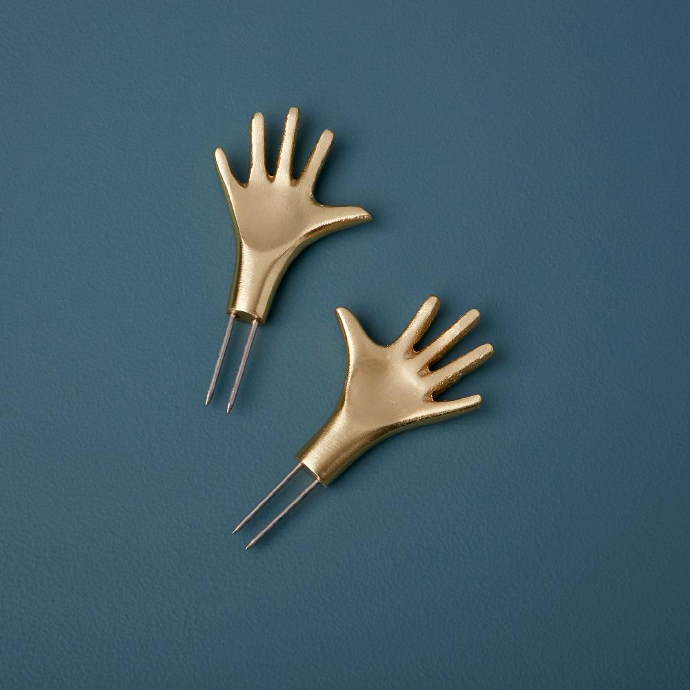 be home Gold Corn Holders Hands