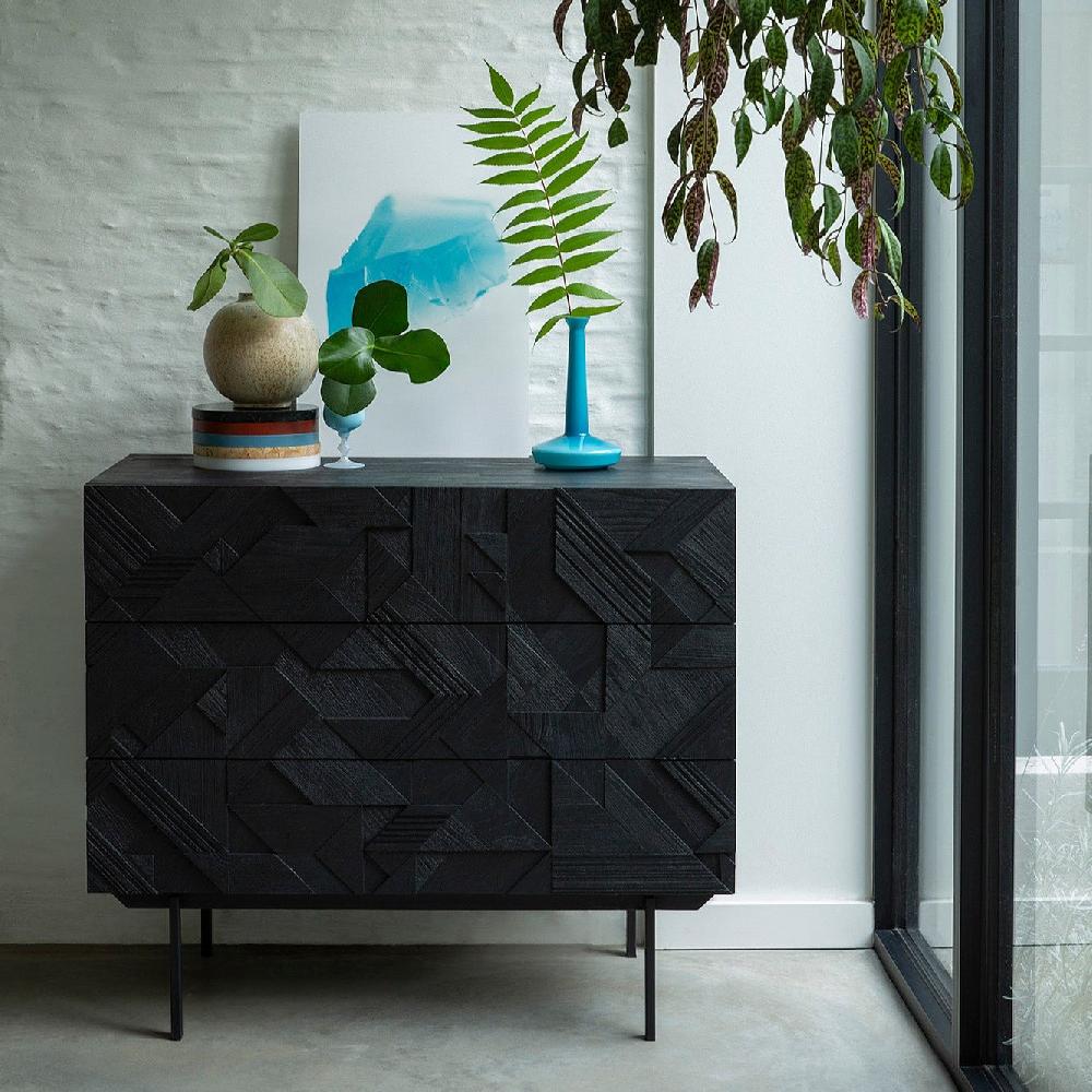 be home Graphic Teak Dresser