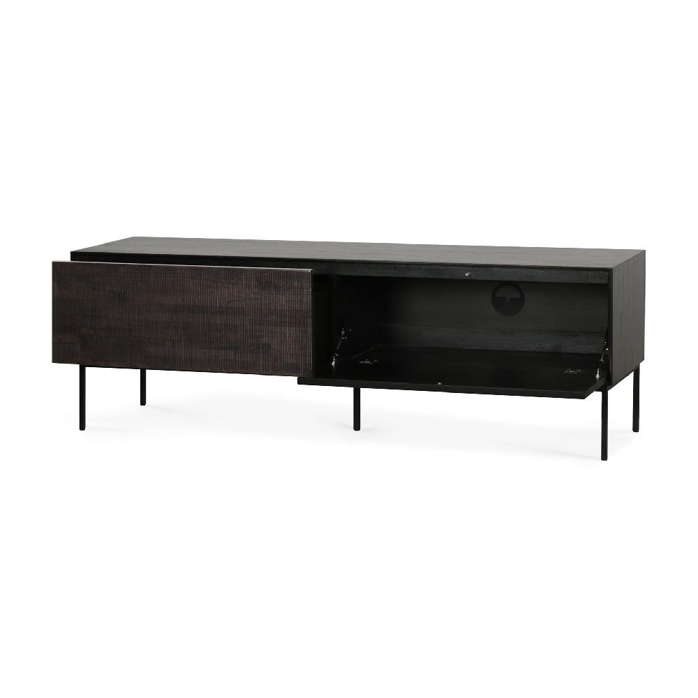 Be Home Grooves Solid Teak Media Console 64"