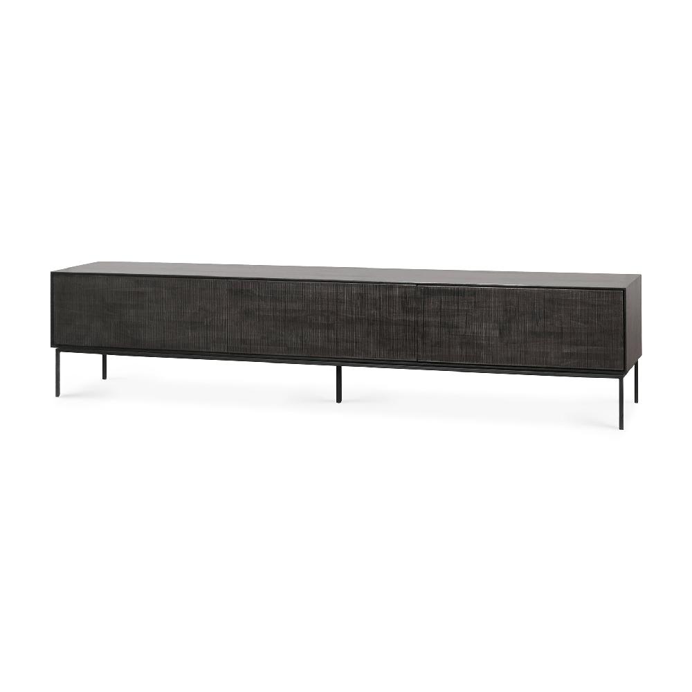 Be Home Grooves Solid Teak Media Console 95.5"