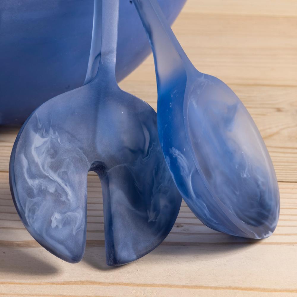 Be Home Handmade Resin Salad Servers Azul