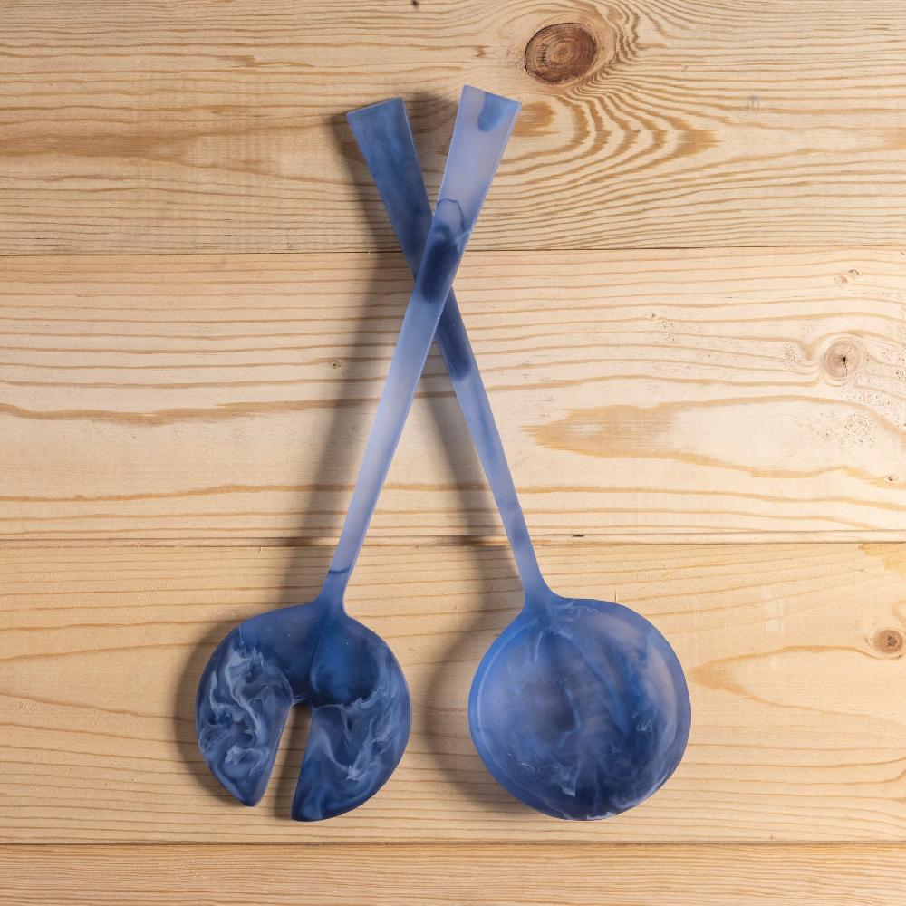 Be Home Handmade Resin Salad Servers Azul
