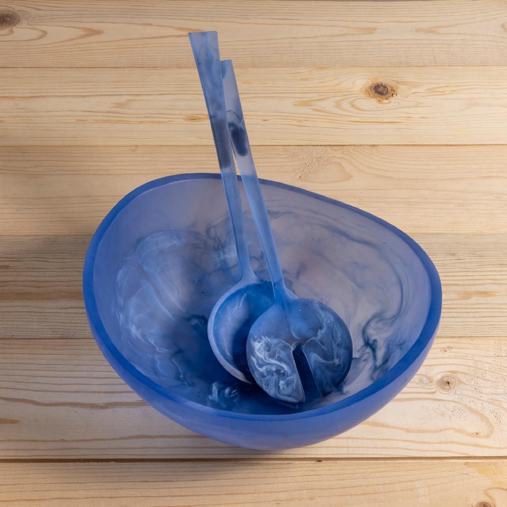 Be Home Handmade Resin Salad Servers Azul