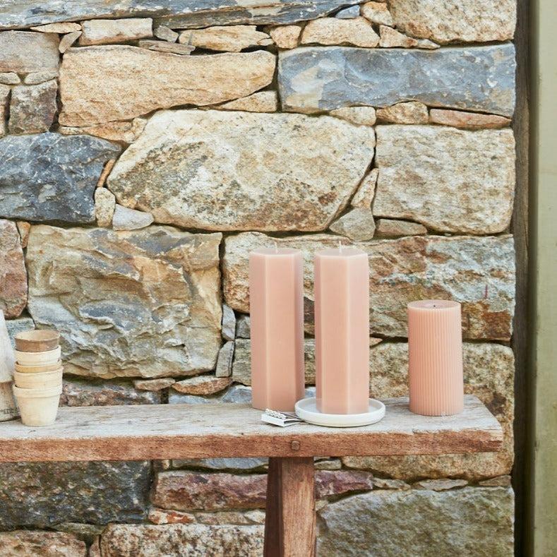 Be Home Hexagon Pillar Candle Petal