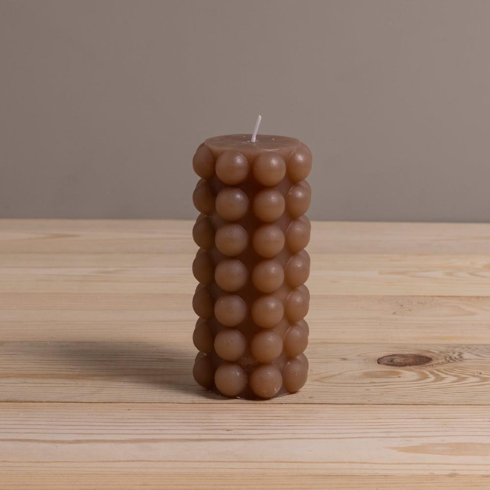 Be Home Hobnail Pillar Candle Cappuccino