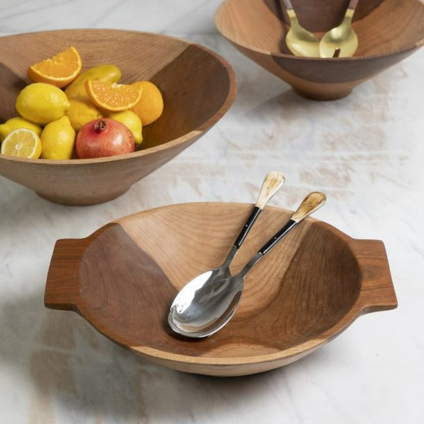 Be Home Horn Panelled Stainless Serving Set