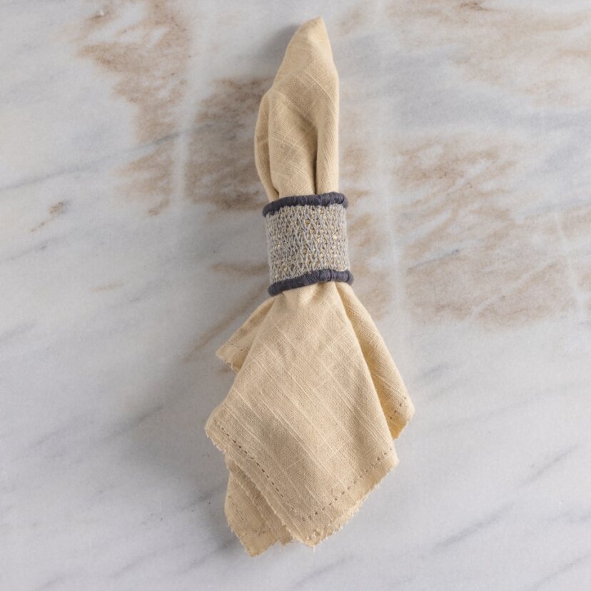 be home Hydra Napkin Ring Air