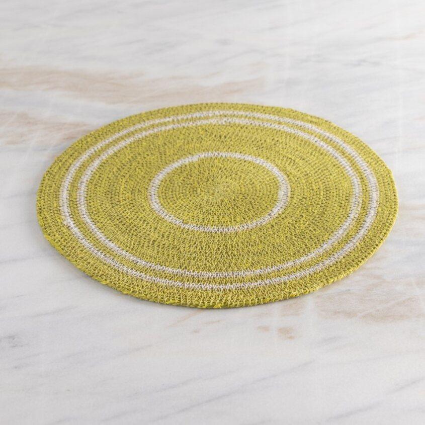 be home Hydra Placemat Chartreuse