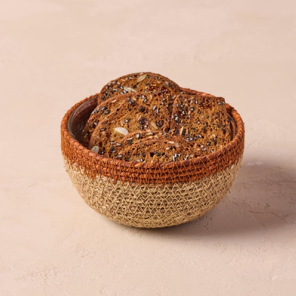 be home Hydra Woven Seagrass Bowl Rust be home Hydra Woven Seagrass Bowl Rust