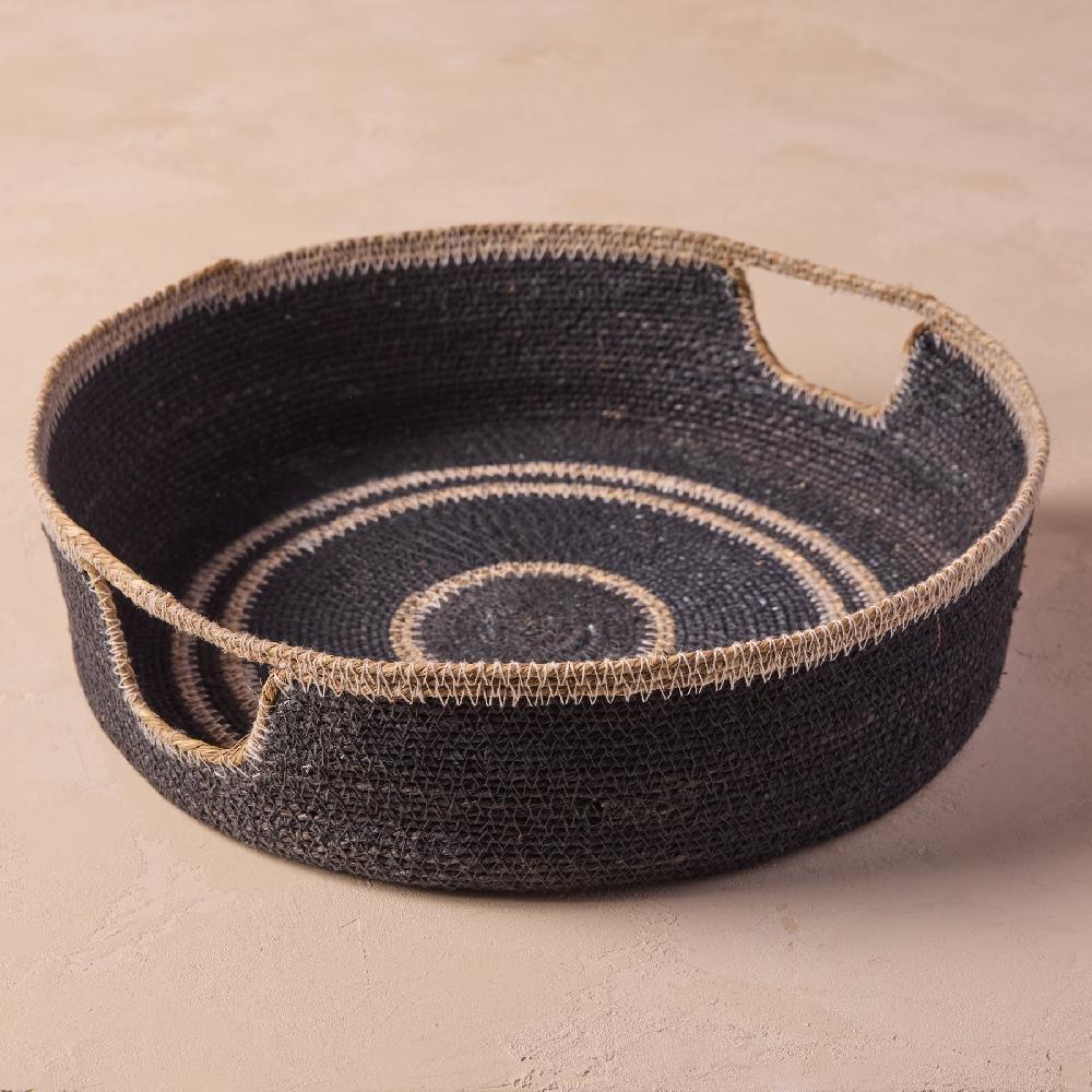 be home Hydra Woven Seagrass Tray Navy be home Hydra Woven Seagrass Tray Navy