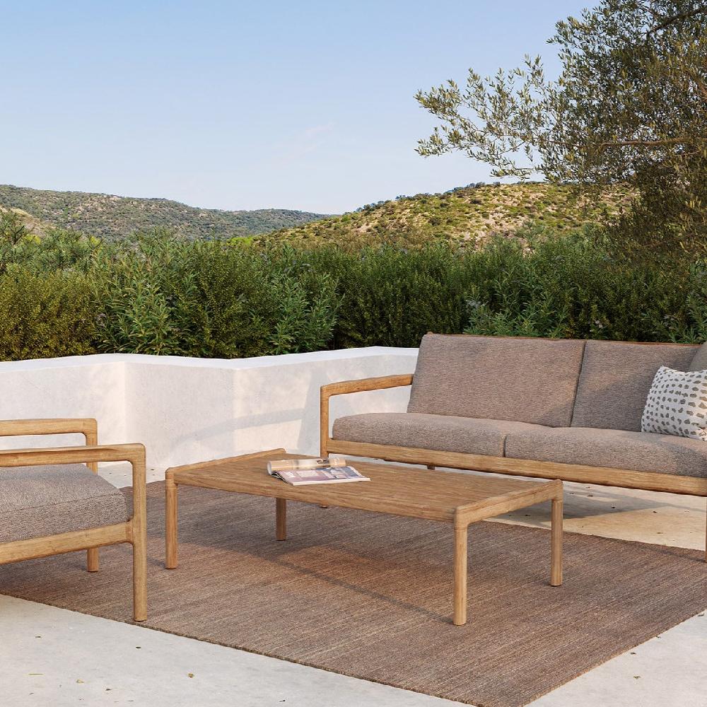 be home Jack Solid Teak Outdoor Coffee Table 47.5"