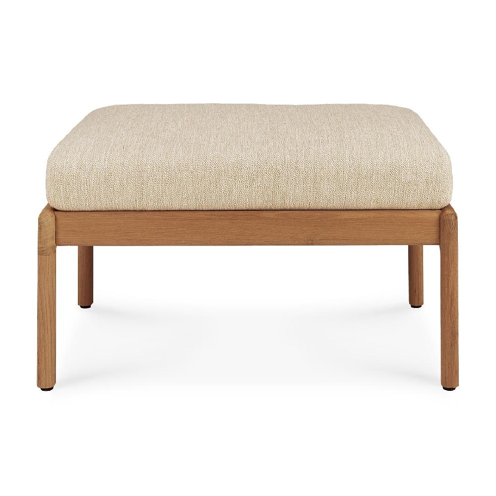 Be Home Jack Solid Teak Outdoor Footstool Natural