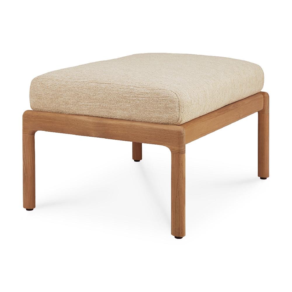 Be Home Jack Solid Teak Outdoor Footstool Natural
