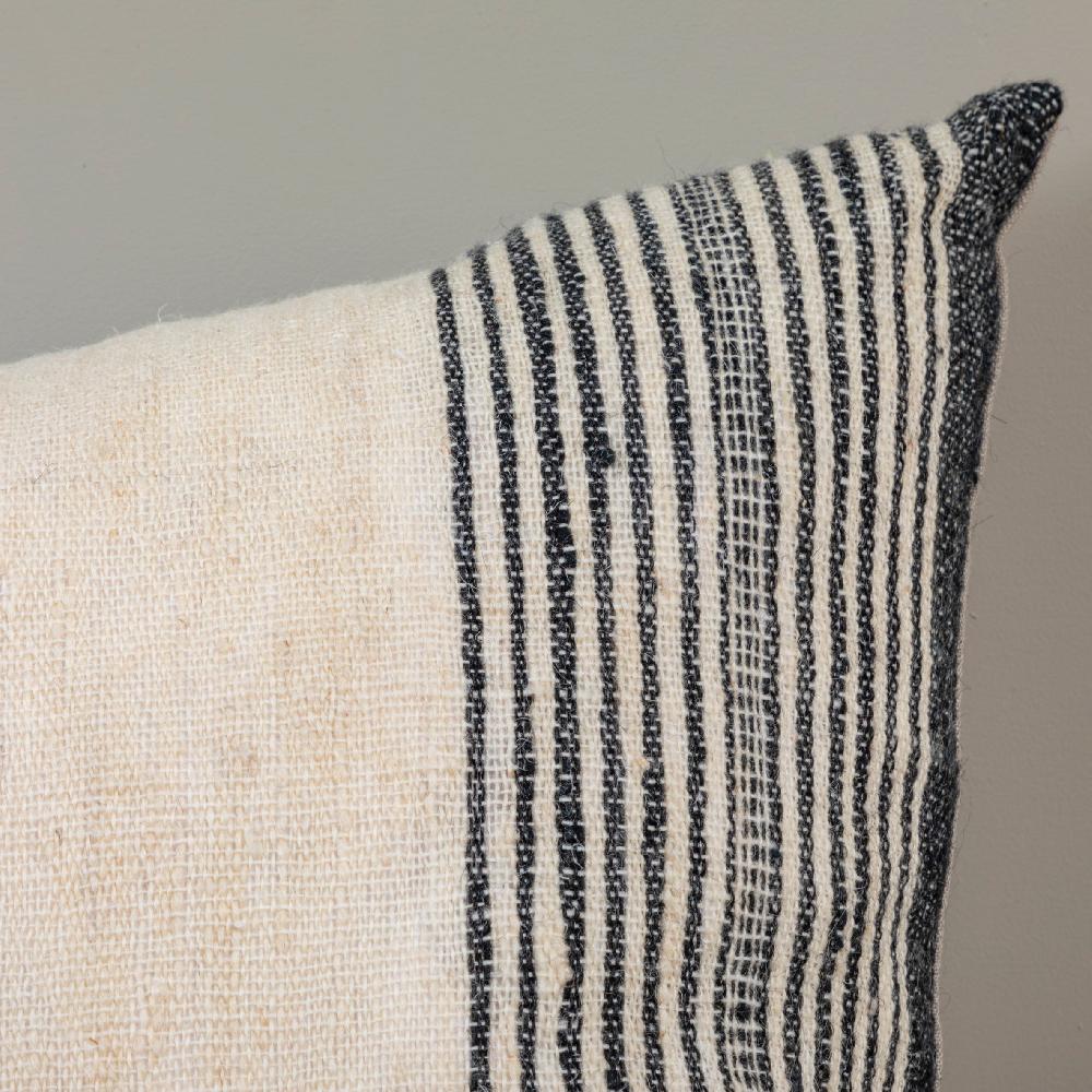 Be Home Joey Square Pillow Ivory & Black