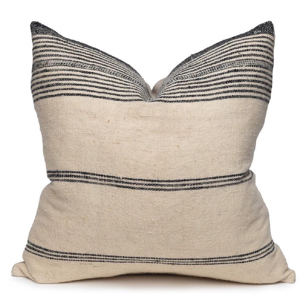 Be Home Joey Square Pillow Ivory & Black