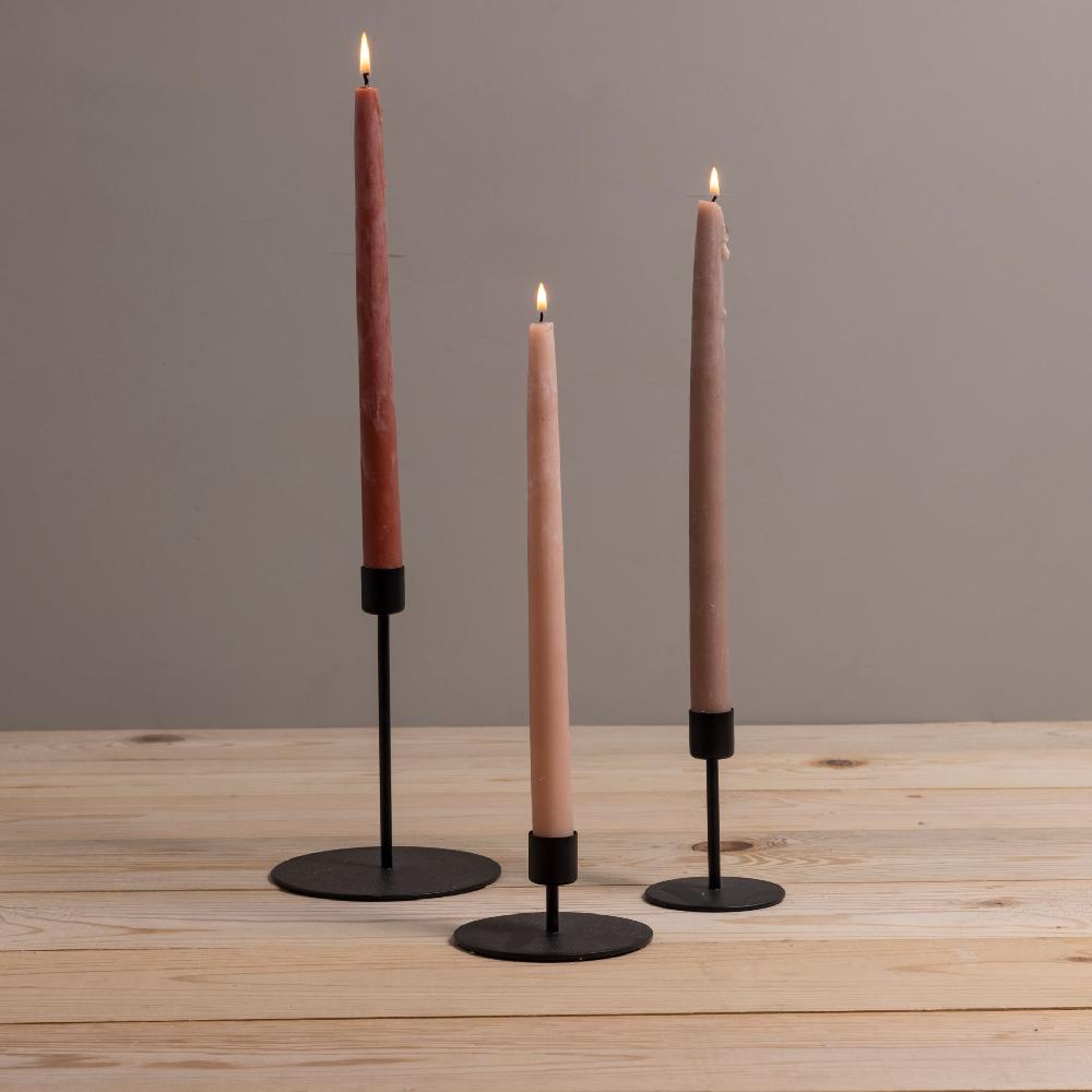 Be Home Kent Black Taper Candle Holder Medium