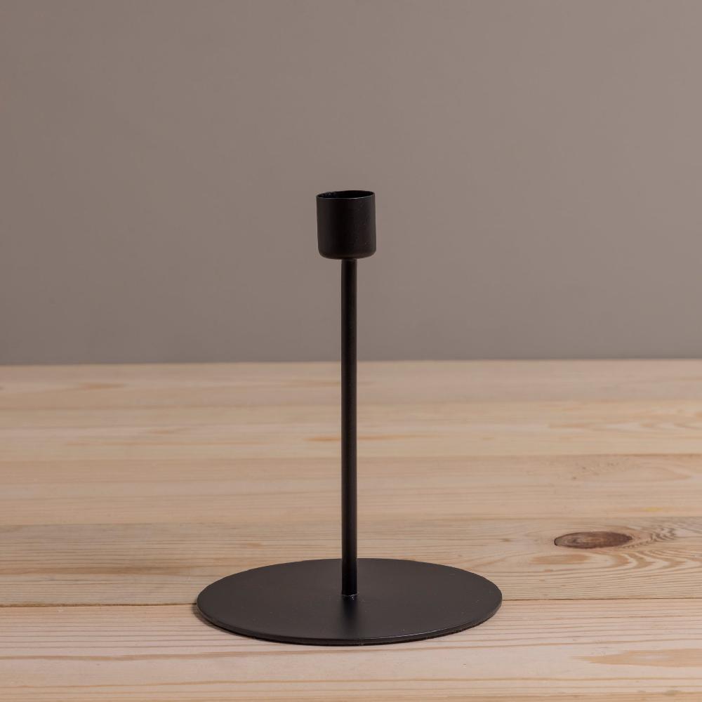 Be Home Kent Black Taper Candle Holder Tall