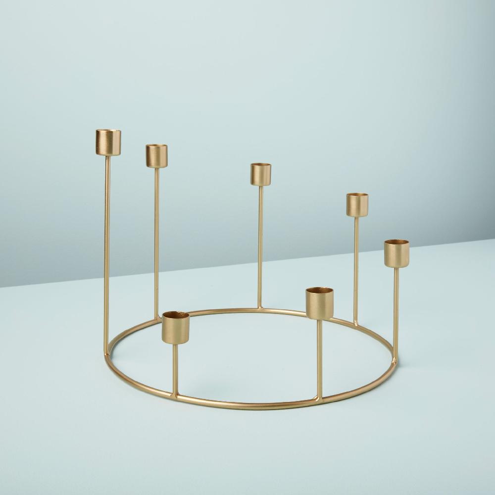 Be Home Kent Gold Candlestick Wreath Large