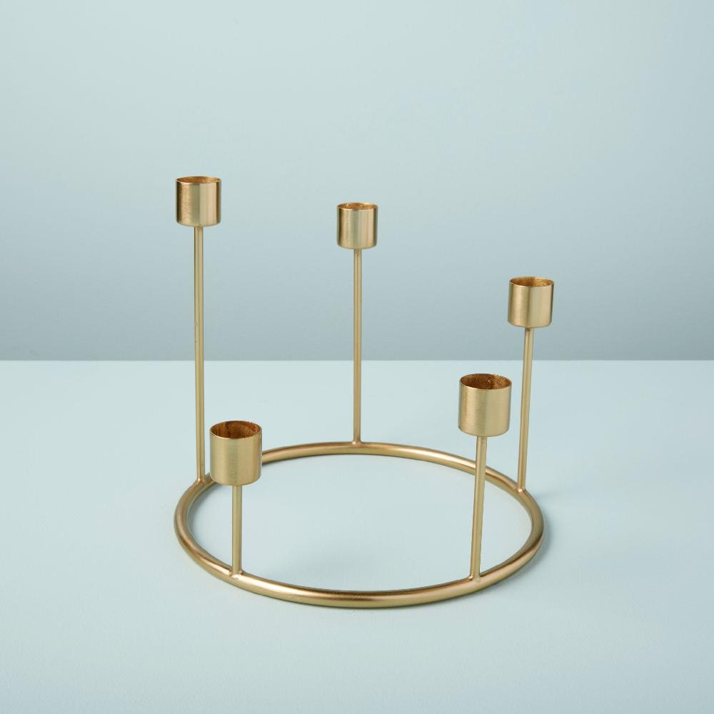 Be Home Kent Gold Candlestick Wreath Small