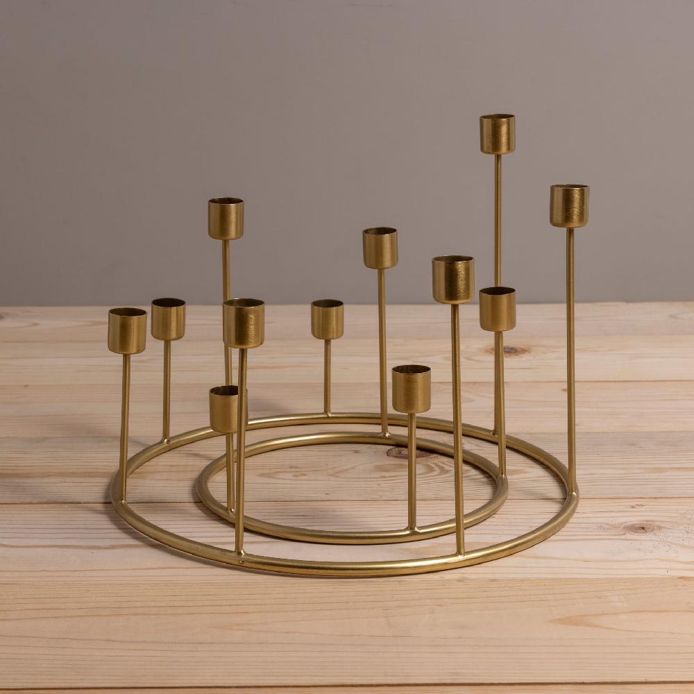 Be Home Kent Gold Candlestick Wreath Small