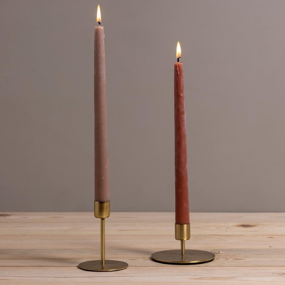 Be Home Kent Gold Taper Candle Holder Short