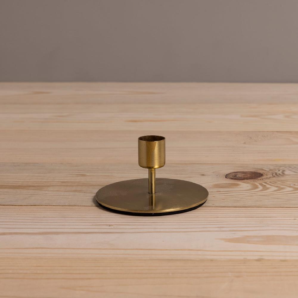 be home Kent Gold Taper Candle Holder Short