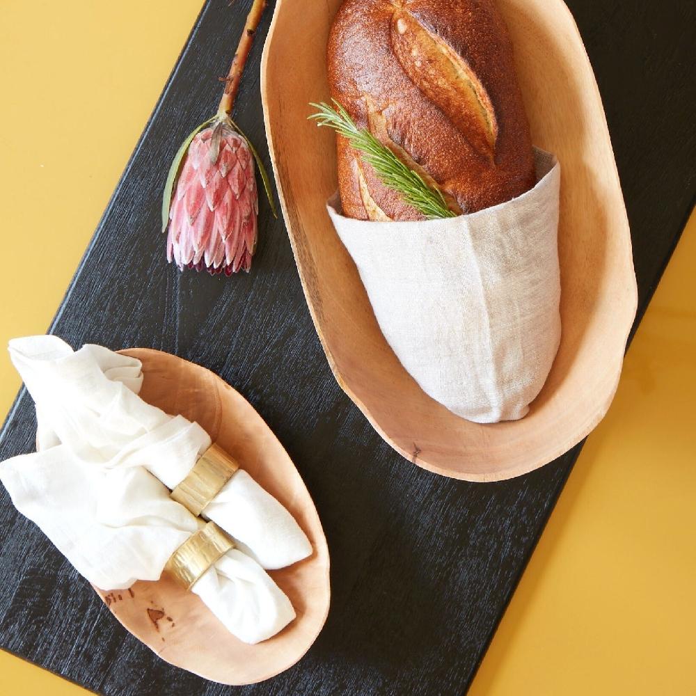 Be Home Kiln Mango Wood Petal Bowl Small