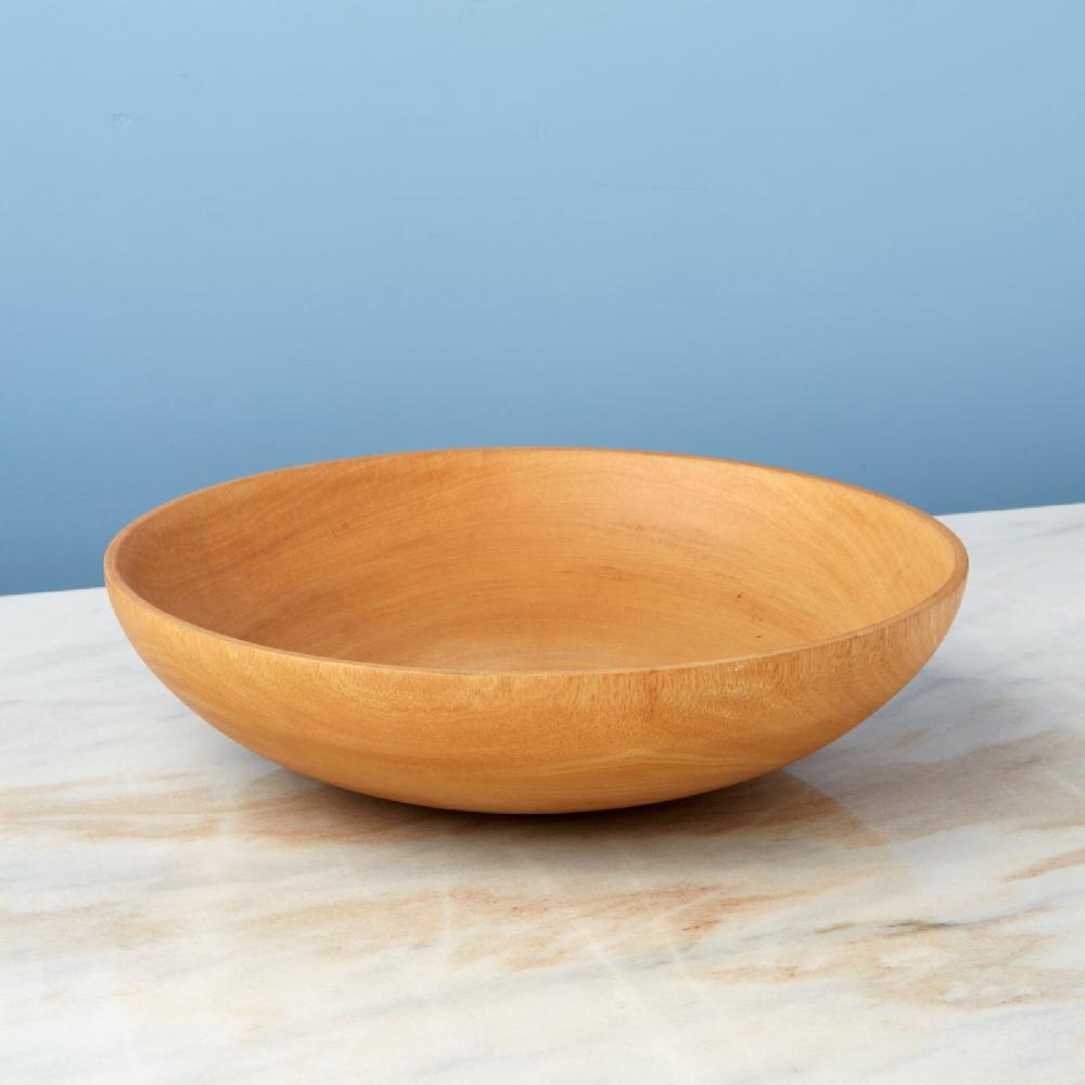 be home Kiln Mango Wood Shallow Bowl