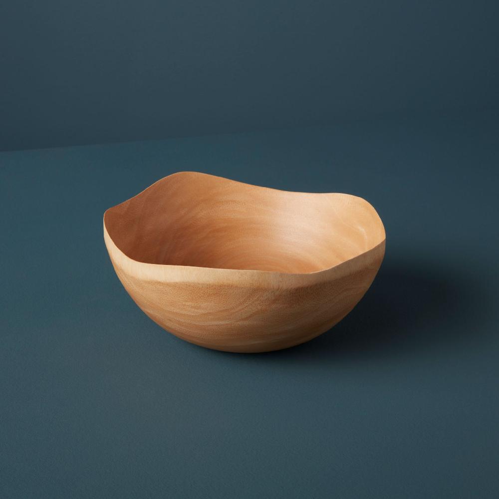 be home Kiln Mango Wood Wave Edge Bowl Medium