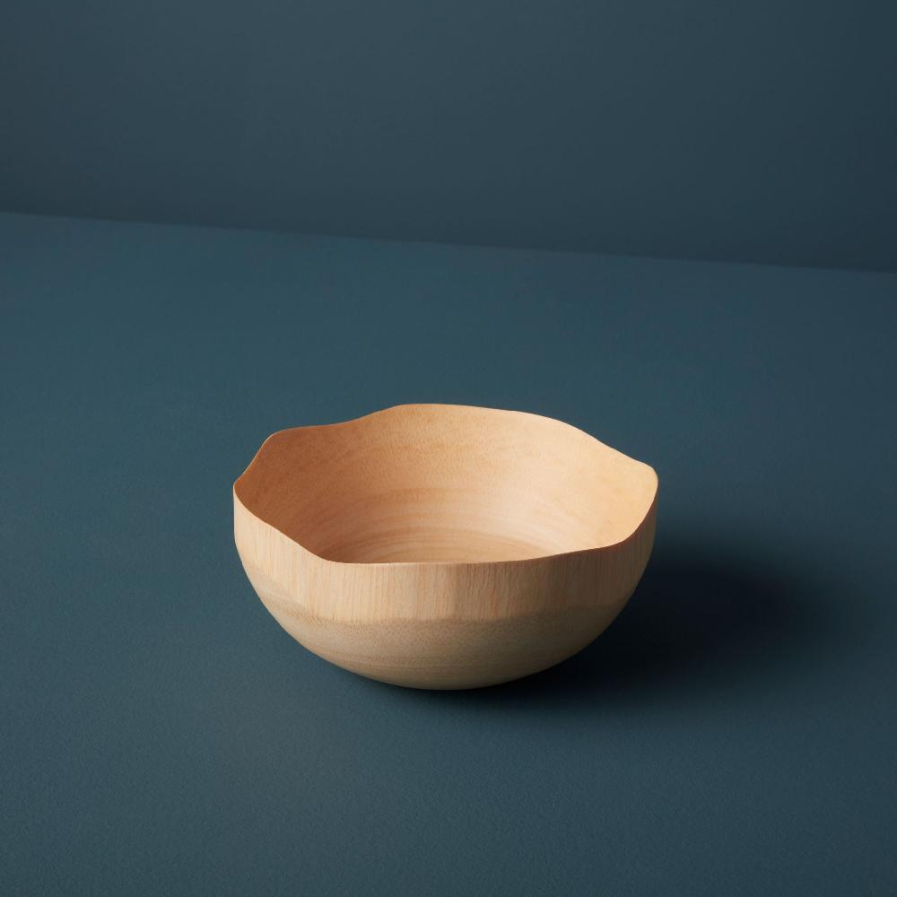be home Kiln Mango Wood Wave Edge Bowl Small