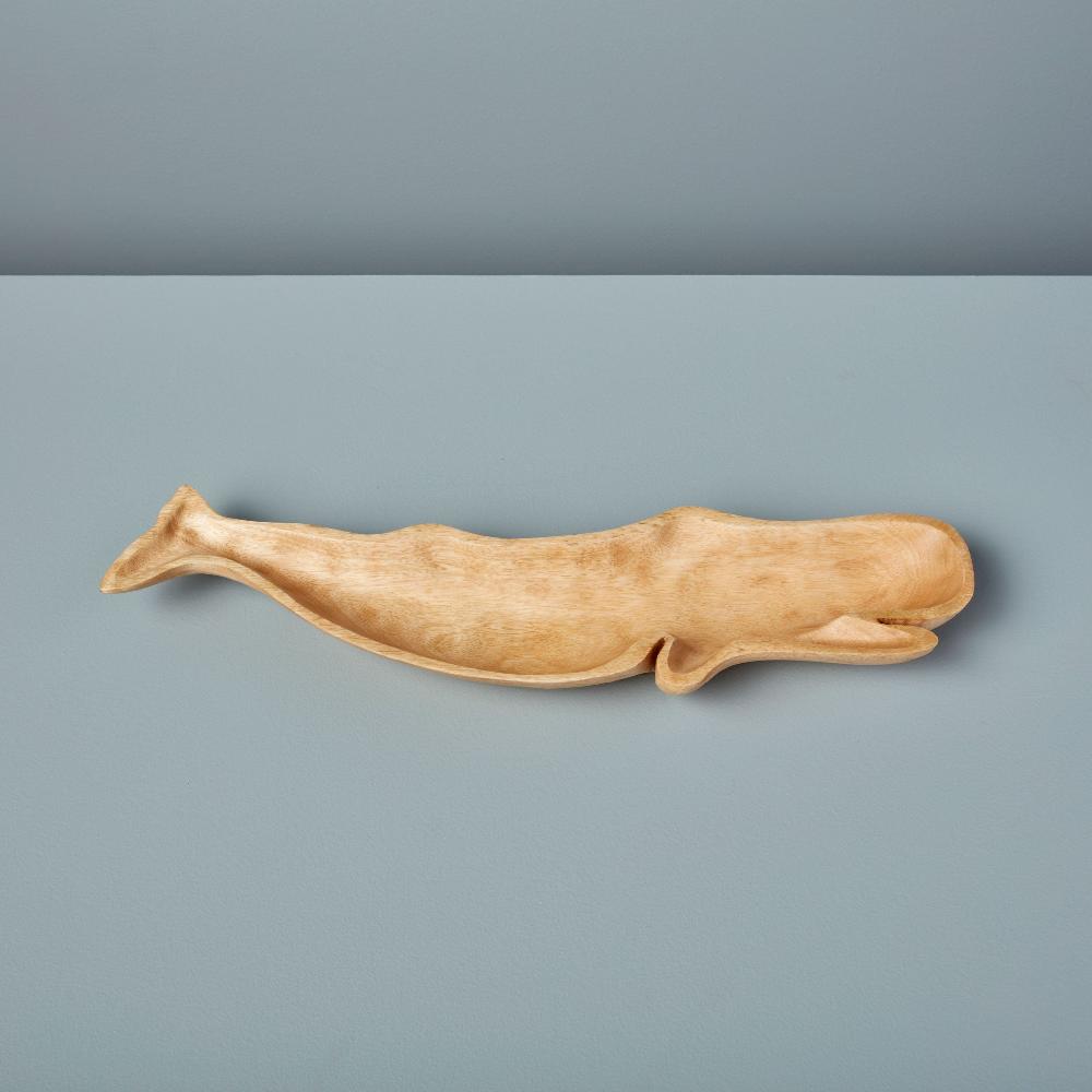 Be Home Kiln Mango Wood Whale Dish