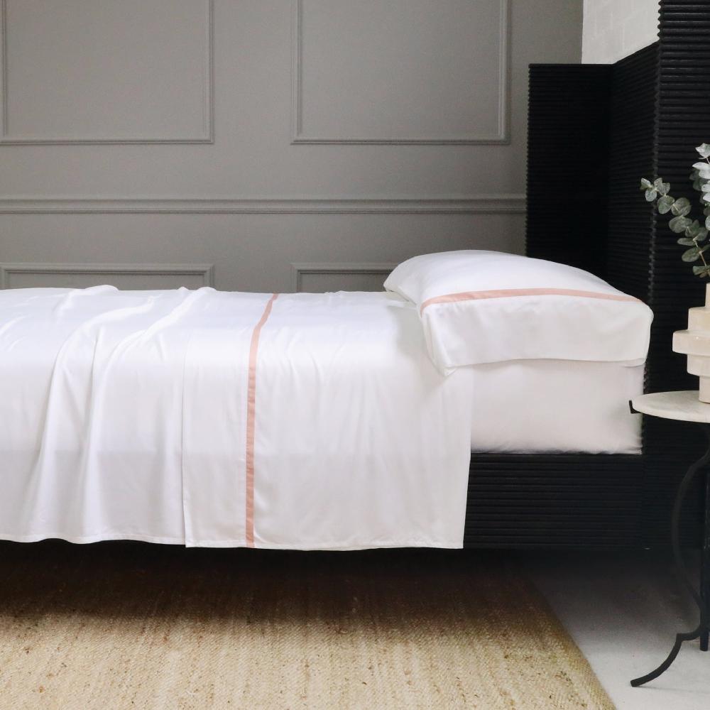 be home Langston King Bamboo Sateen Sheet Set Pink