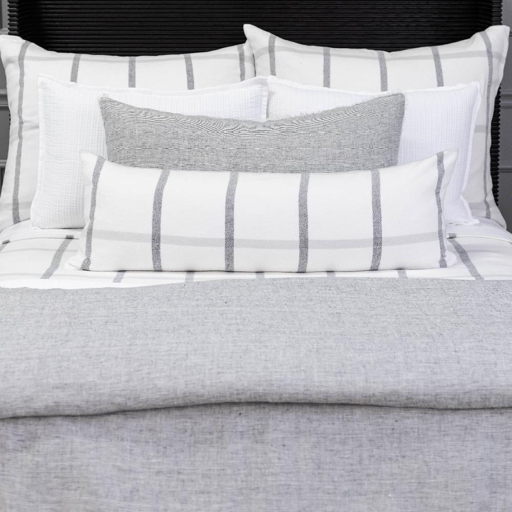 be home Logan King Sham Charcoal