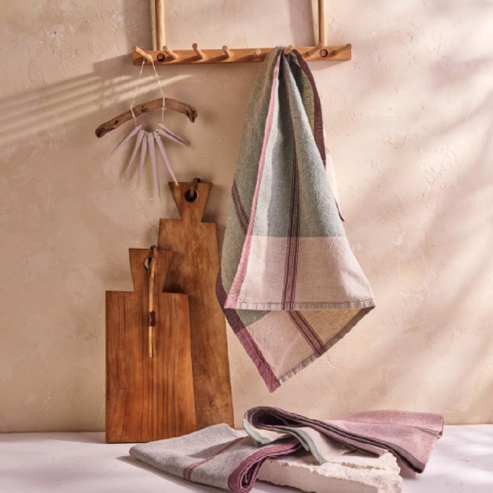 Be Home Lula Kitchen Towel Set Of 3 Slate