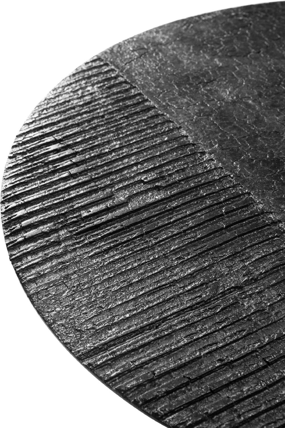 Be Home Luna Coffee Table Black Lava & Linear 26"