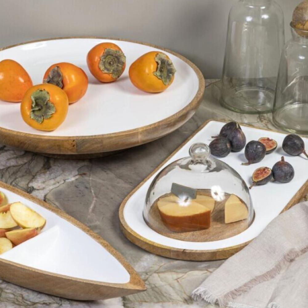 Be Home Madras Classic Footed Platter