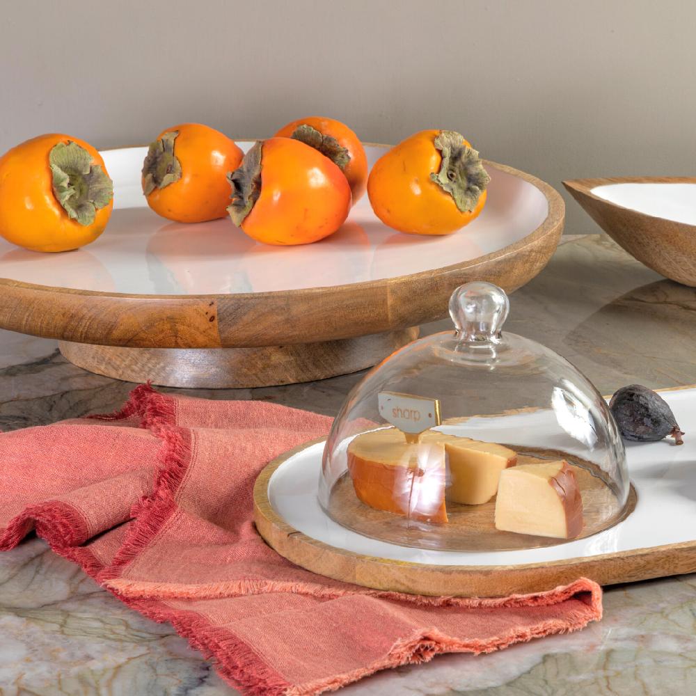 be home Madras Classic Footed Platter