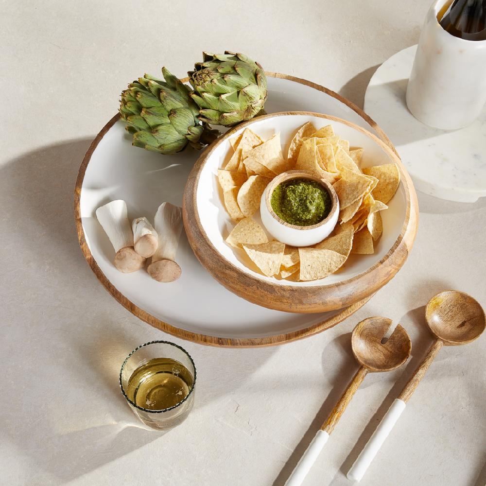 Be Home Madras Curva Chip & Dip Bowl Set