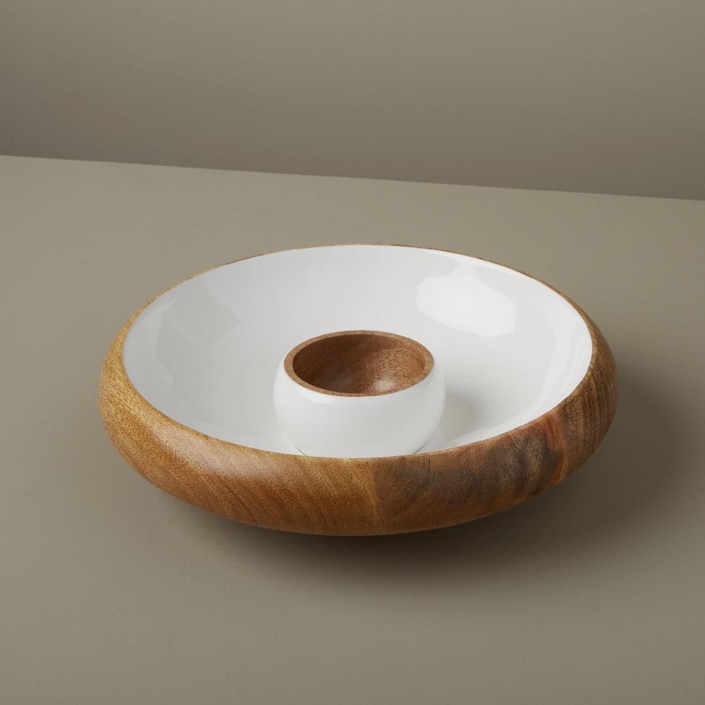 be home Madras Curva Chip & Dip Bowl Set