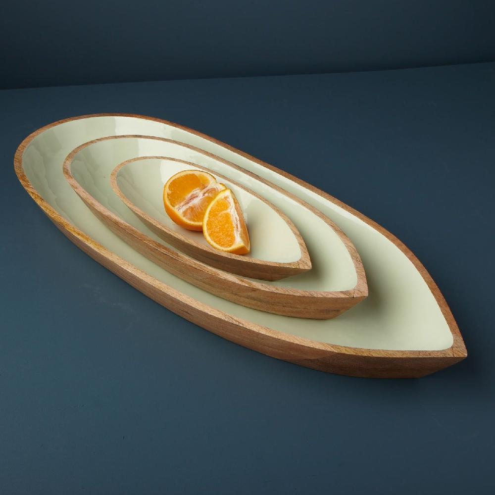 Be Home Madras Extra Large Oval Bowl Mint