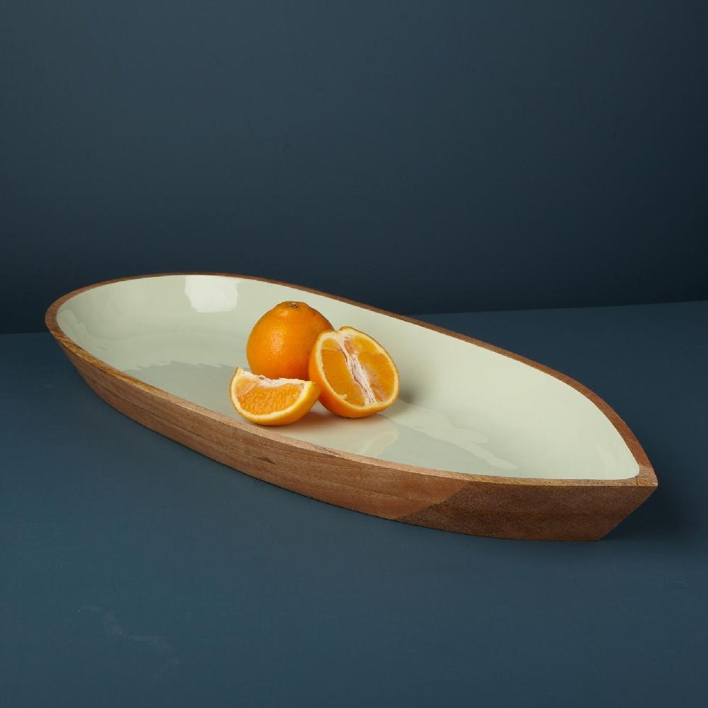 be home Madras Extra Large Oval Bowl Mint