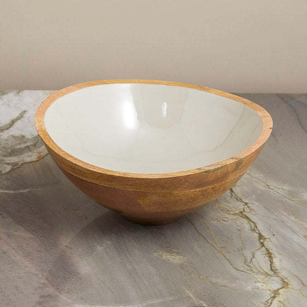 be home Madras Large Bowl Taupe