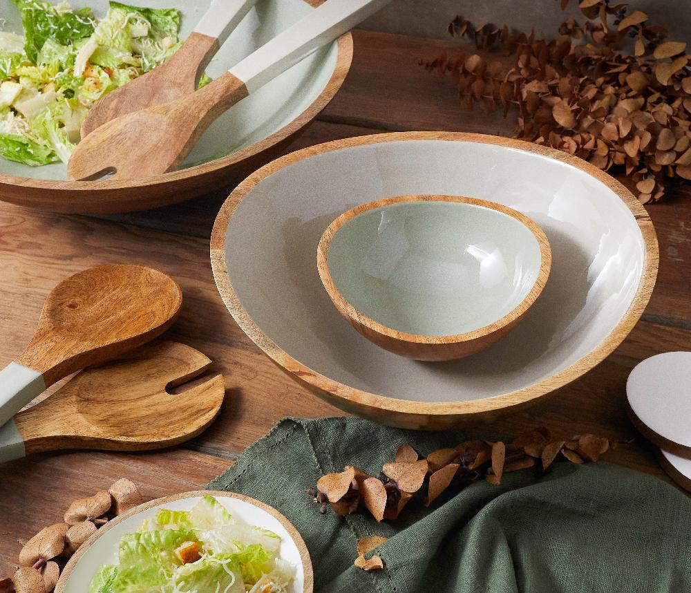 Be Home Madras Oversized Bowl Sage
