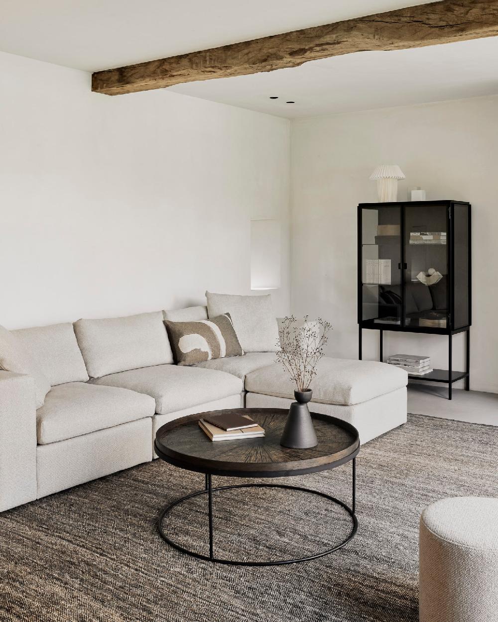 Be Home Mellow Corner Eco Fabric Sofa Off White