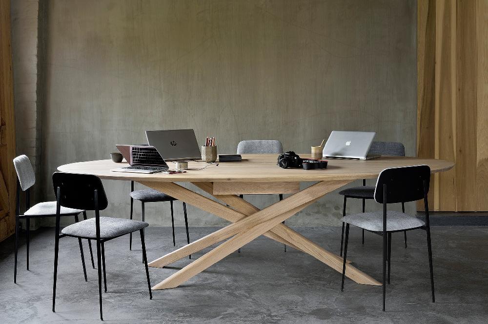 Be Home Mikado Solid Oak Meeting Table