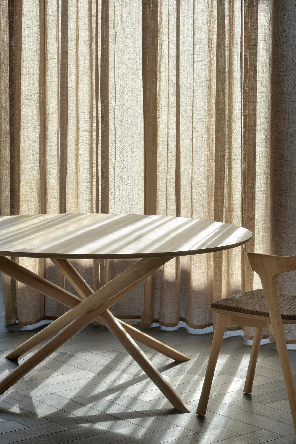 Be Home Mikado Solid Oak Round Dining Table