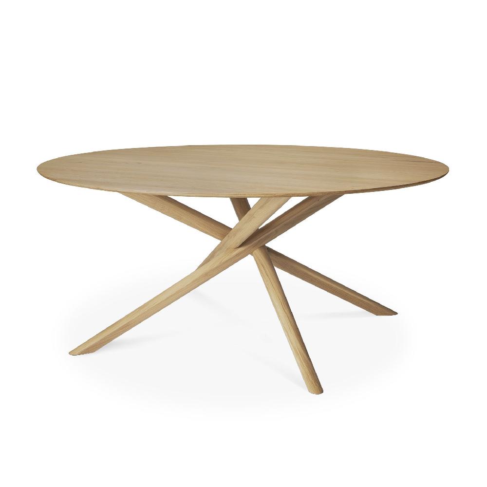 Be Home Mikado Solid Oak Round Dining Table