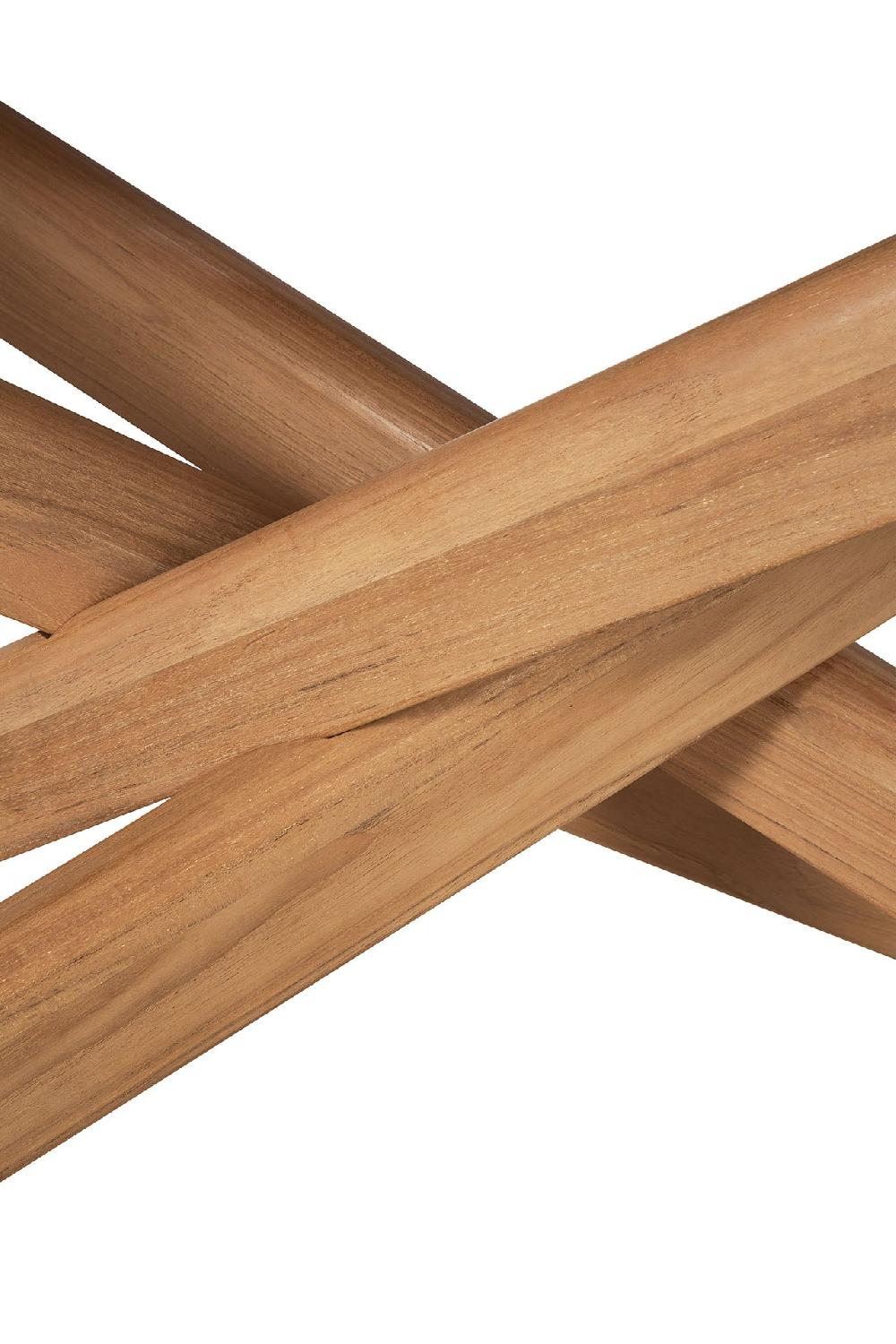 Be Home Mikado Solid Teak Outdoor Dining Table 80"