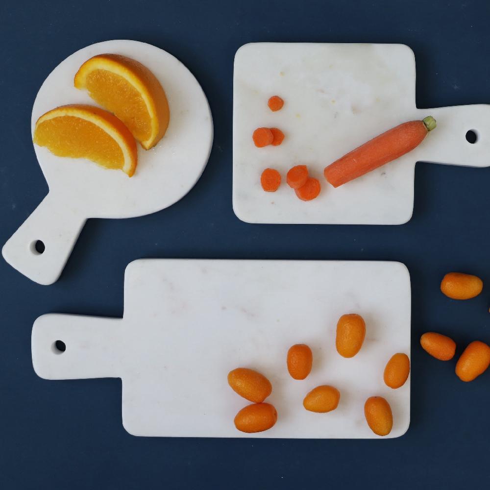Be Home Mini Rectangle White Marble Board